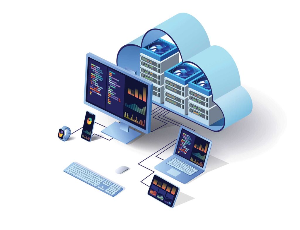 Cloud technology computing concept